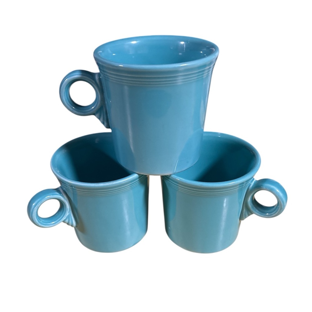 Fiestaware Turquoise Coffee Cups